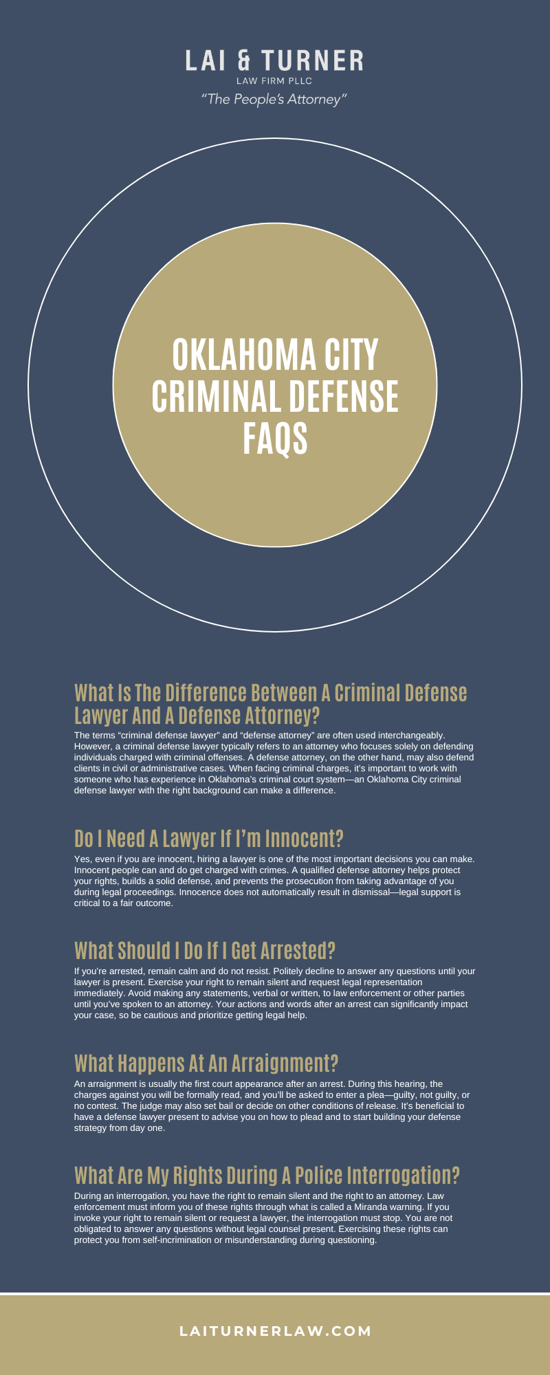 Oklahoma City Criminal Defense FAQs Infographic